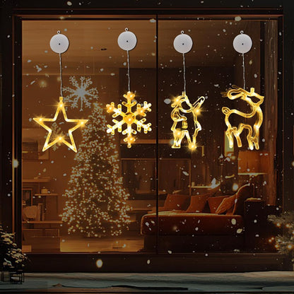 RANJIMA LEDCDZMD-01 LED Christmas Window Lights 4 Pcs