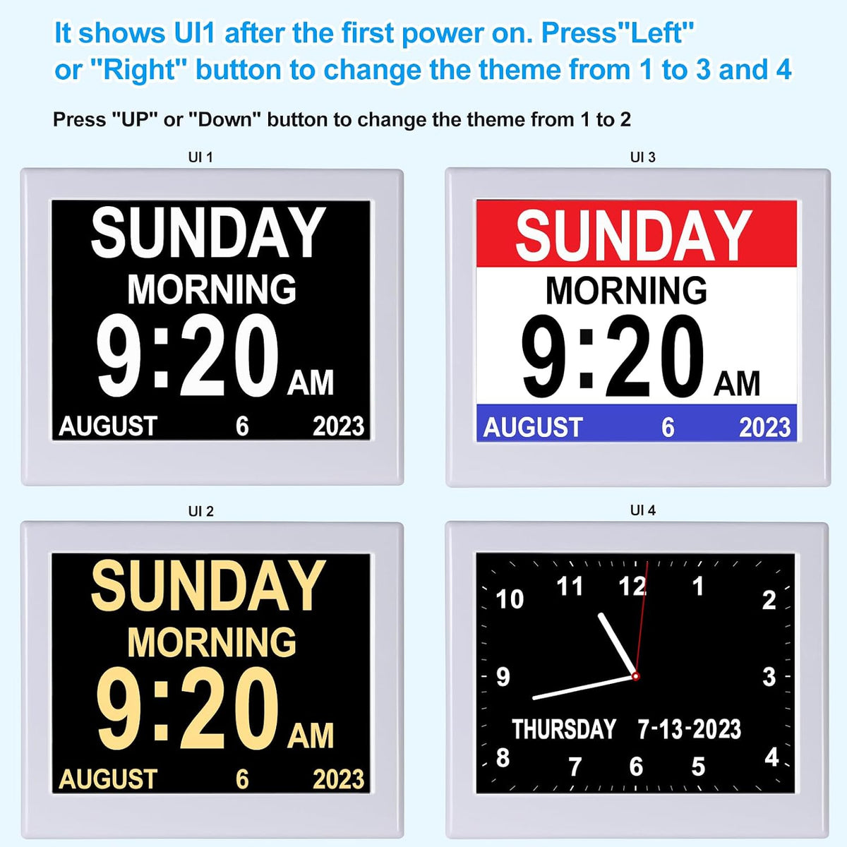 TSITSC 8008 Digital Calendar Day Clock