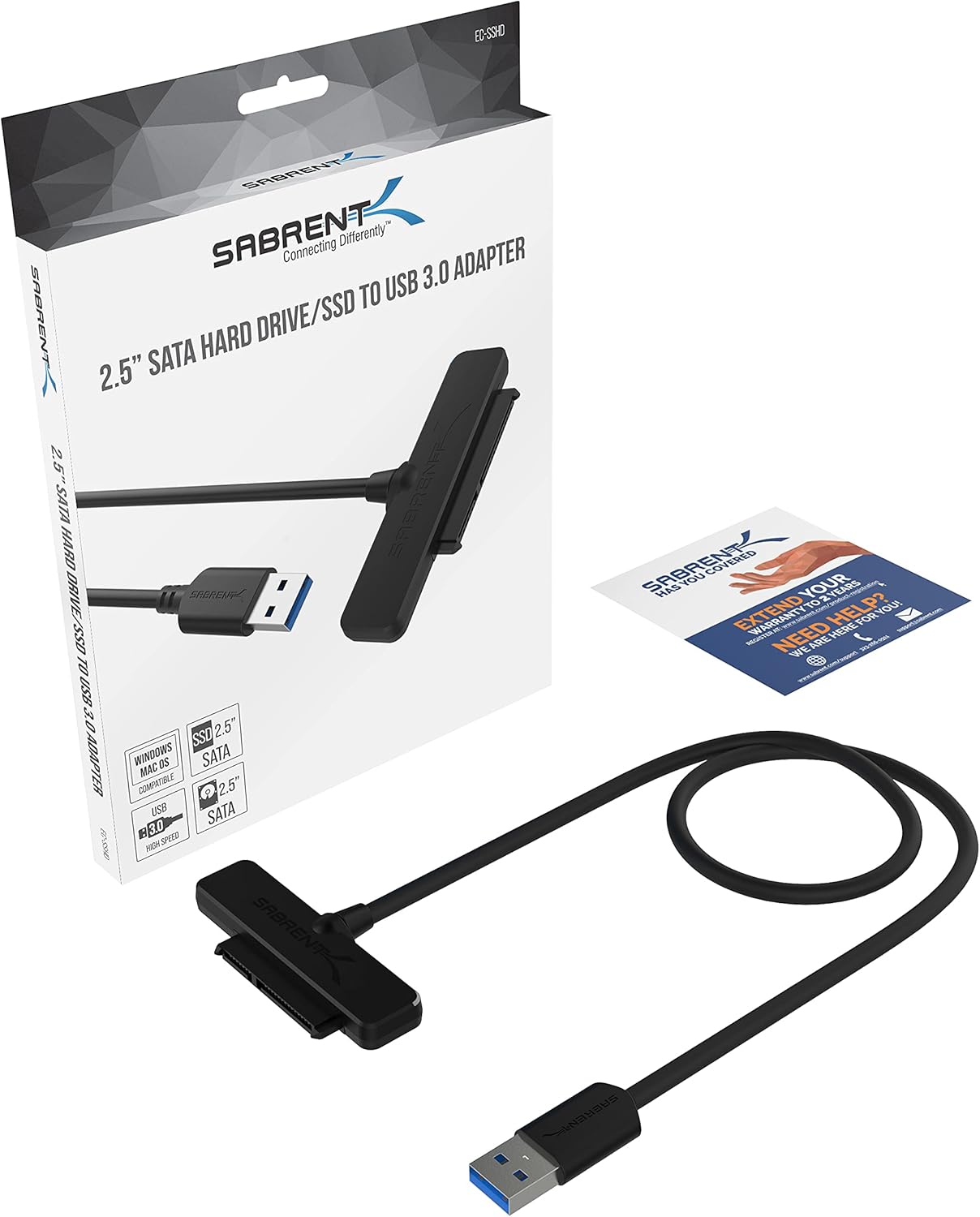 SABRENT USB 3.0 SATA to Adapter – 5Gbps Data Transfer