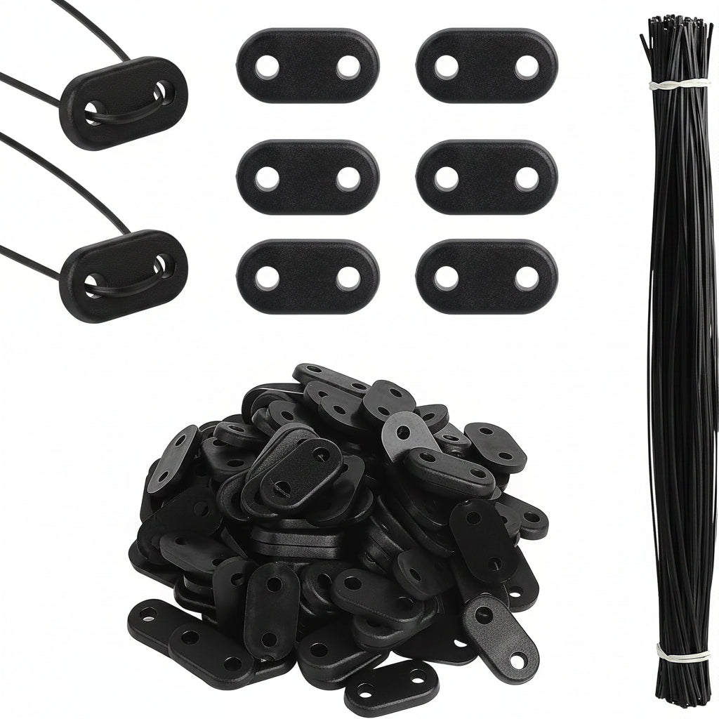 DBREAKS Privacy Screen Mounting Kit Weatherproof 105 pcs Black