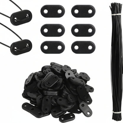 DBREAKS Privacy Screen Mounting Kit Weatherproof 105 pcs Black
