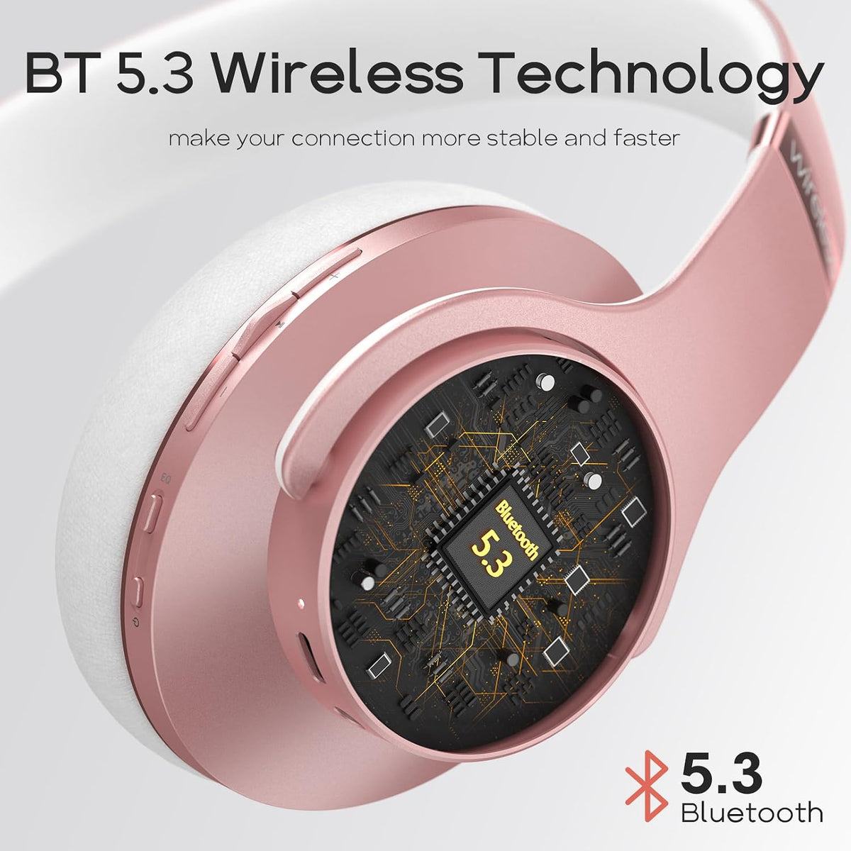 DOQAUS Black Over-Ear Wireless Bluetooth Headphones Care 1