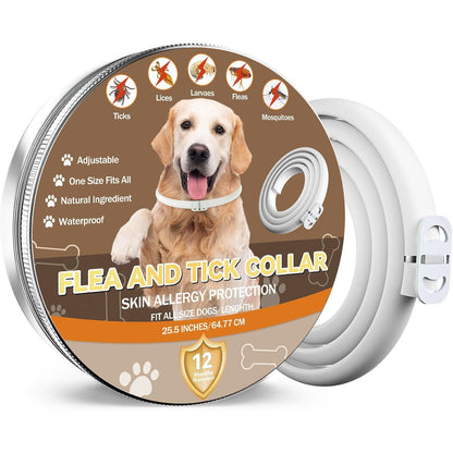 Inpumo Natural Flea Tick Collar for Dogs – 12-Month Waterproof
