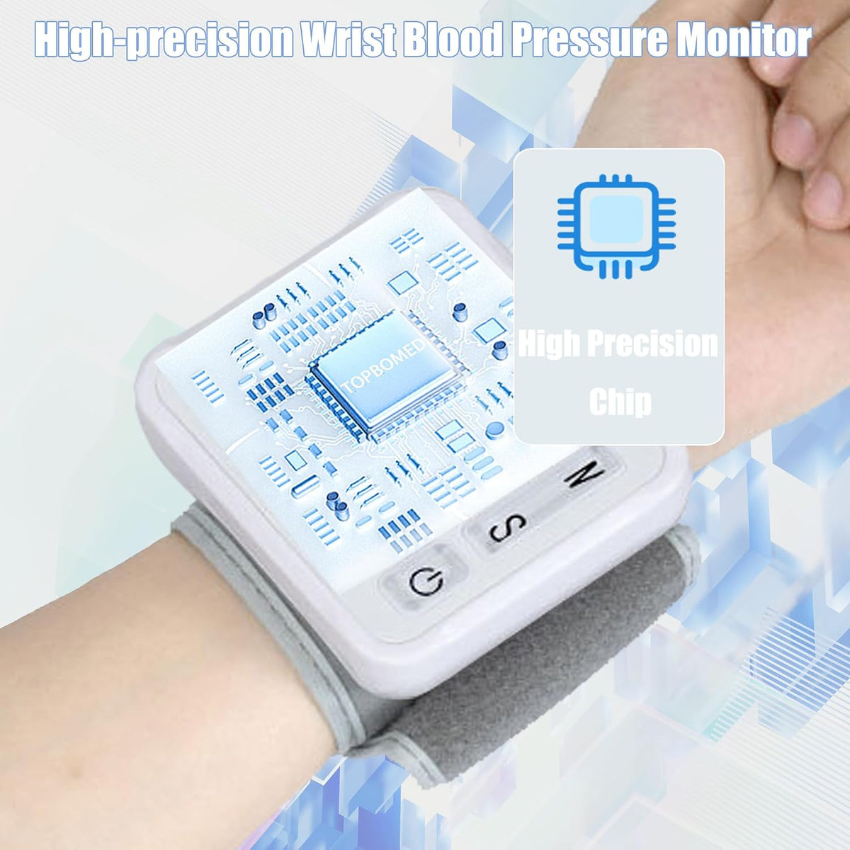 TOPBOMED Wrist Blood Pressure Monitor with Carrying Case