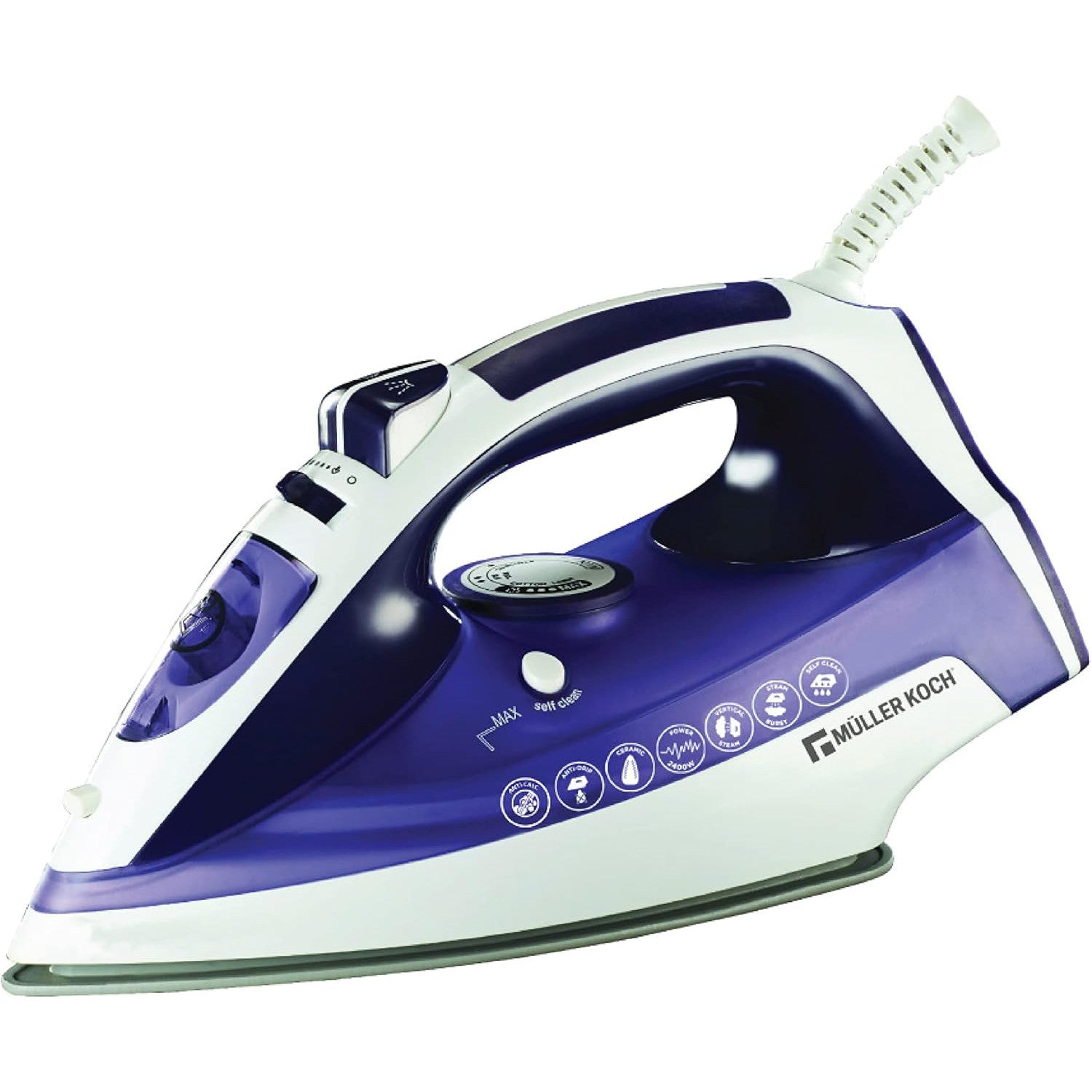 Mueller Koch MK-6045 2400W Ceramic Steam Iron with Auto Shutoff