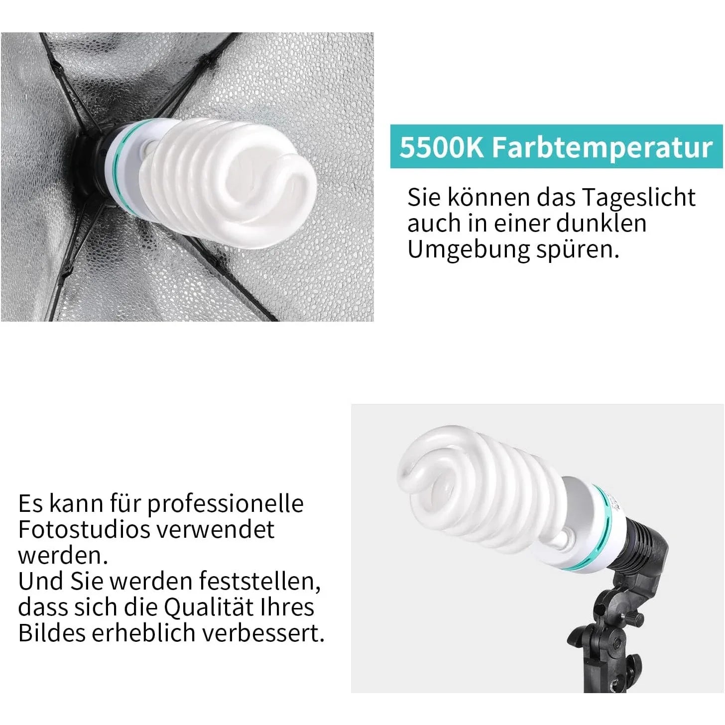 FGen 2x135W CFL Photo Lamp 5500K Studio Lighting - Gomix Brands Outlet