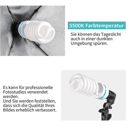 FGen 2x135W CFL Photo Lamp 5500K Studio Lighting - Gomix Brands Outlet