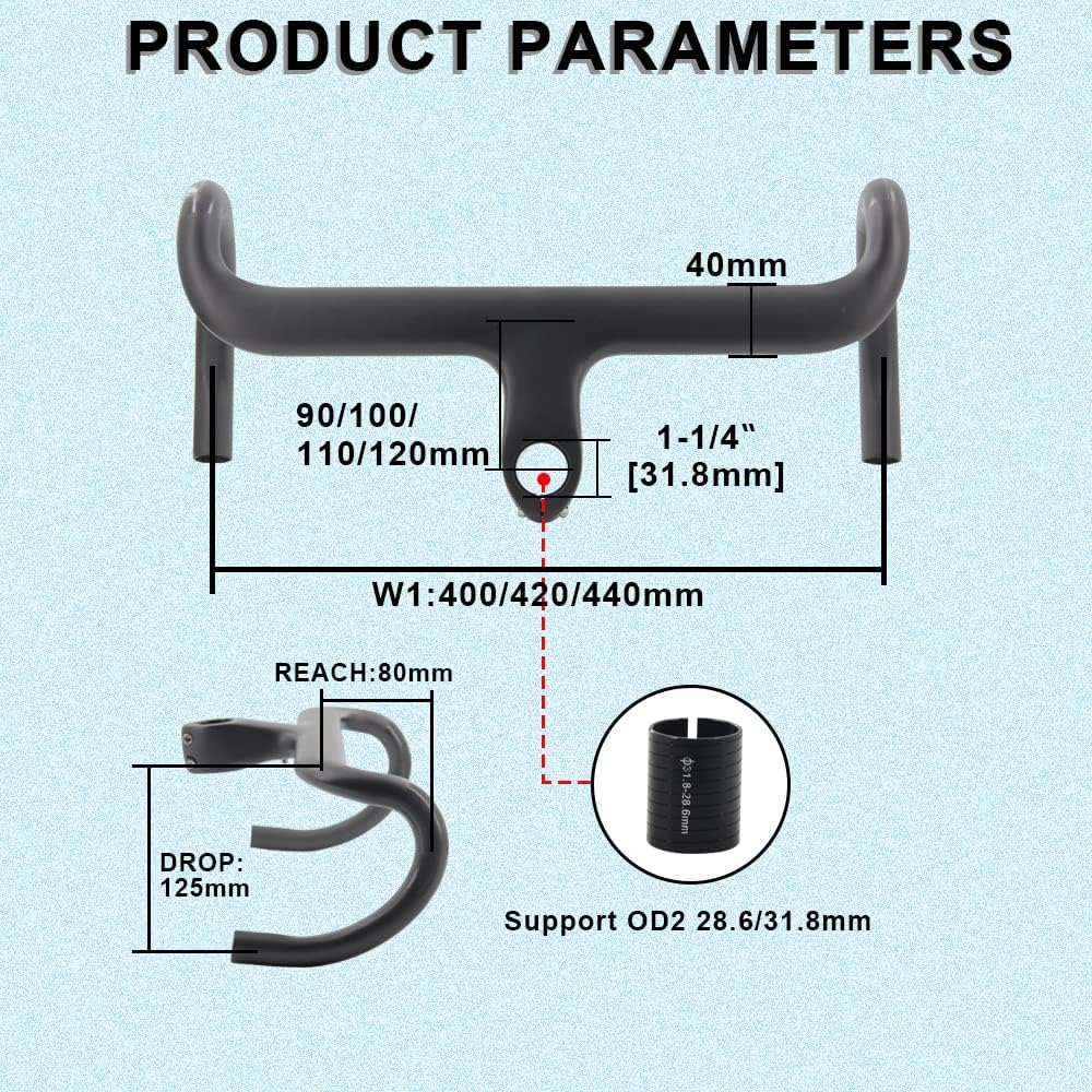 RXL SL Carbon Integrated Road Bike Handlebar 420x90mm UD Matte