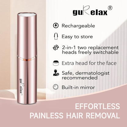 Gurelax 2-in-1 Electric Facial Hair Remover and Eyebrow Trimmer