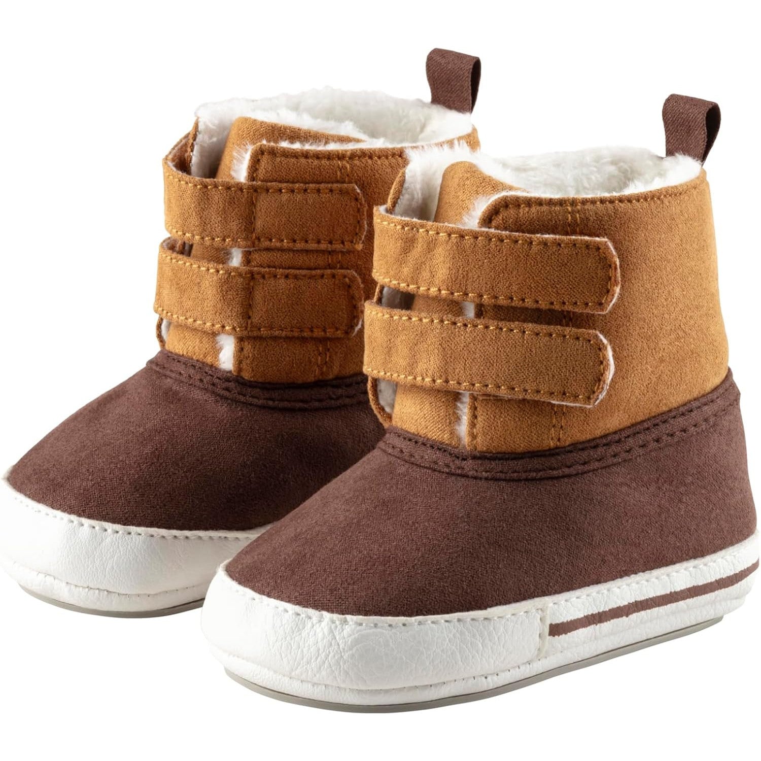 Sterntaler Boys Velour Boots with Faux Leather Star Sole