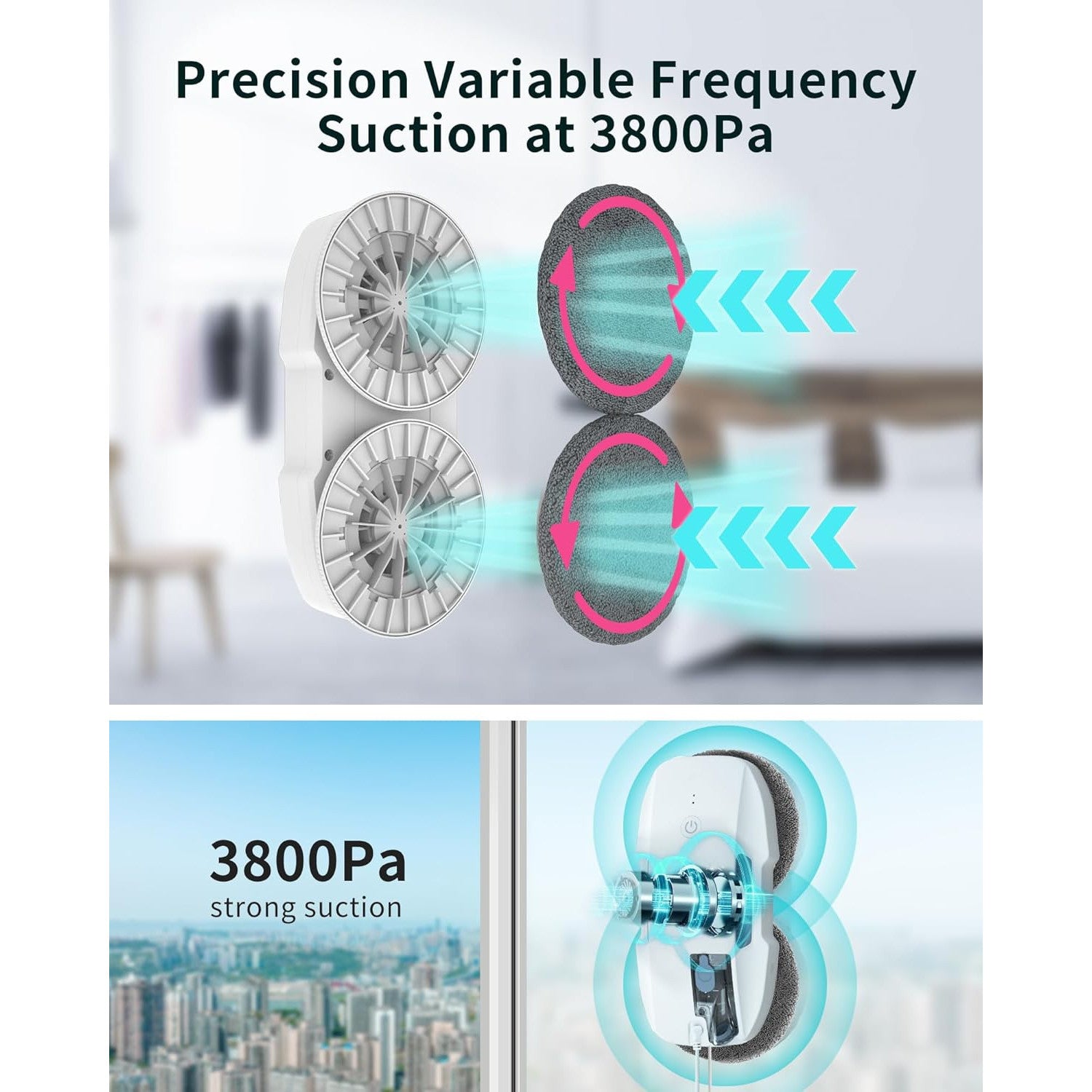 FMART T9Pro Intelligent Window Cleaning Robot with Ultrasonic Spray