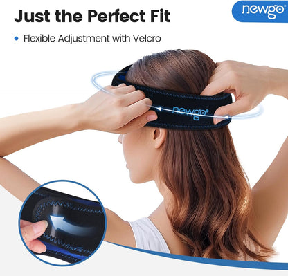 NEWGO Migraine & Headache Ice Pack Head Wrap for Sinus Pain Relief