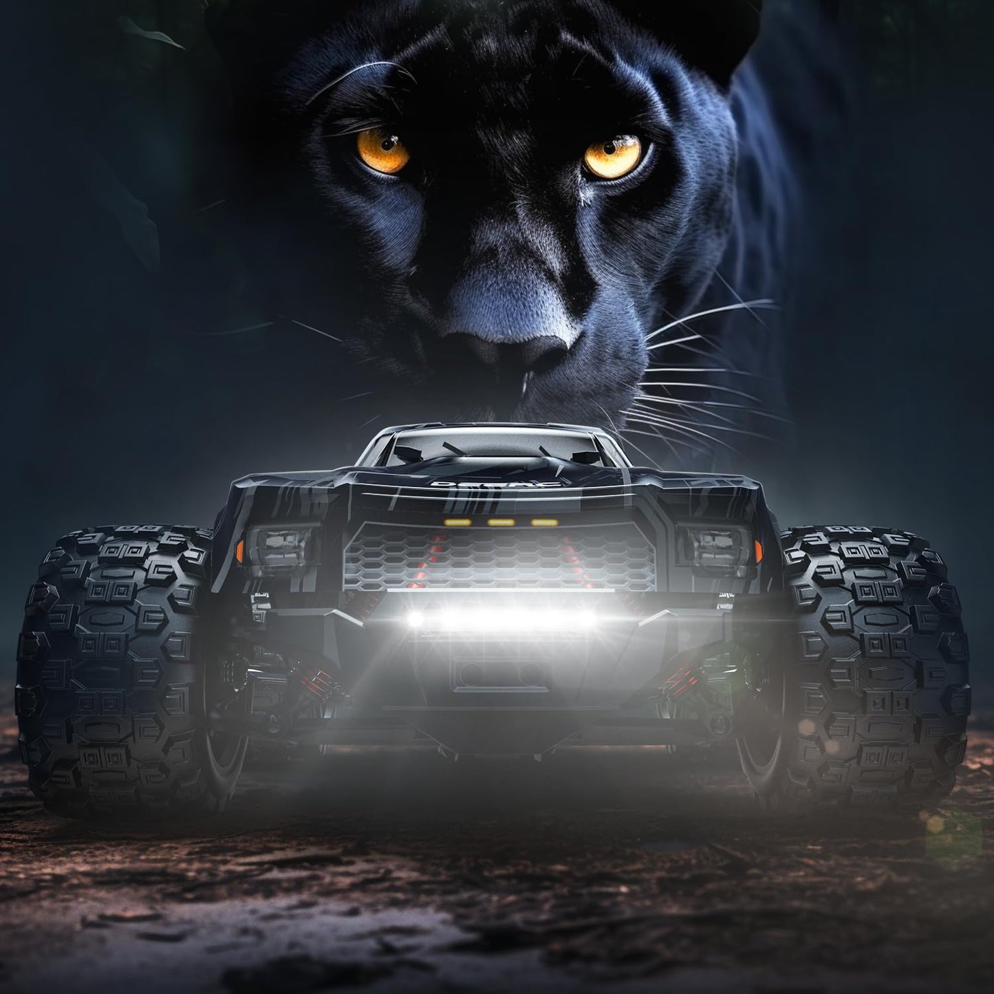 DEERC 1/14 Brushless 4x4 Off-Road Truck with 7 Light Modes