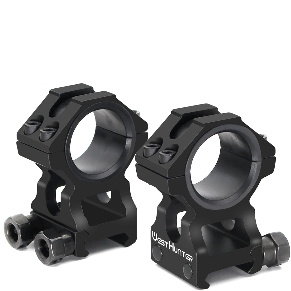 WestHunter Optics Picatinny Rifle Scope Mounting – 25.4mm & 30mm Precision Scope Rings, 36mm Center Height