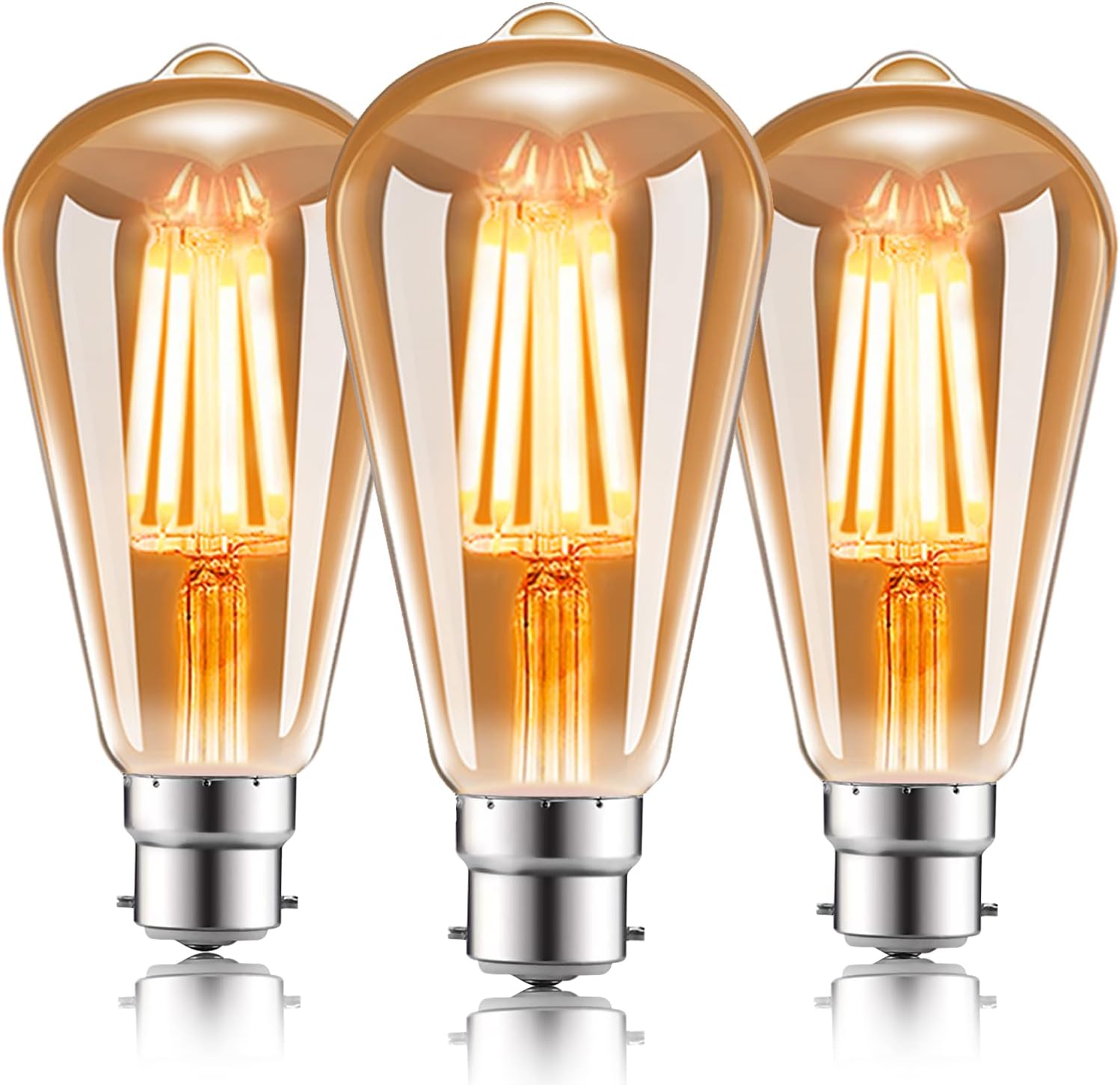 EXTRASTAR Vintage B22 LED Filament Bulb 4W Warm Pack