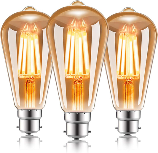 EXTRASTAR Vintage B22 LED Filament Bulb 4W Warm Pack