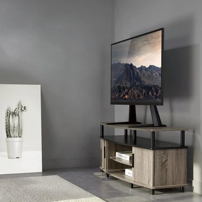 LUMI Minimalist Tabletop TV Stand LDT03-21L Black, 50kg Capacity - Gomix Brands Outlet