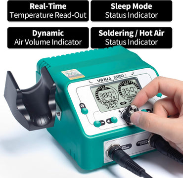 YIHUA 938BD-I 2-in-1 Hot Air & Soldering Station Dual Display