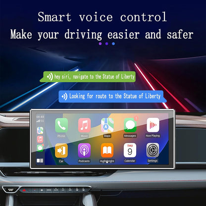 Casoda 10.25" Portable Wireless Double Din CarPlay Android Touchscreen