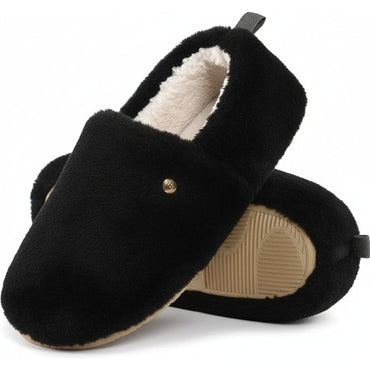 EverFoams Women's Soft Faux Wool Closed-Back Non-Slip Slippers