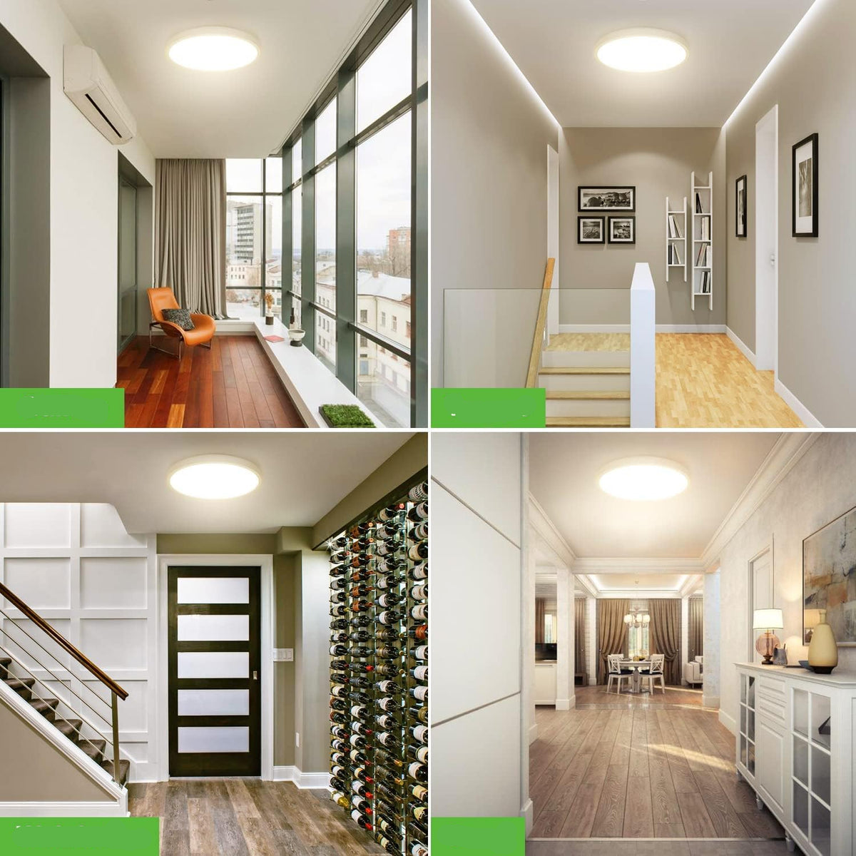 LED Ceiling Light with Radar Motion Sensor 19W 4000K IP44