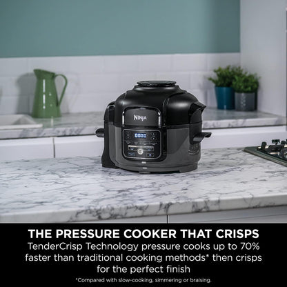 Ninja OP100UK Foodi Mini 6-in-1 Multi-Cooker 4.7L Grey and Black