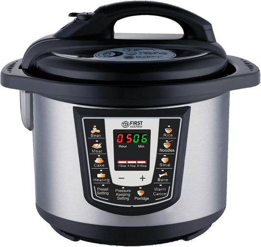 6-Quart Electric Pressure Cooker 9-in-1 Multicooker with Automatic Programs