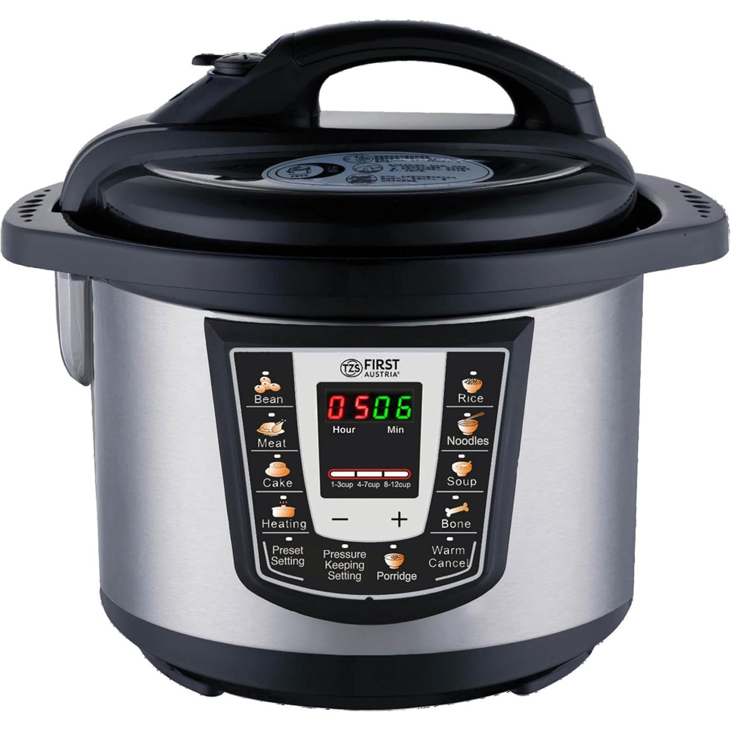 6-Quart Electric Pressure Cooker 9-in-1 Multicooker with Automatic Programs