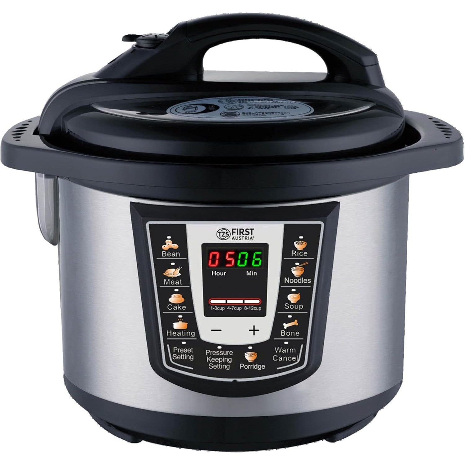 6-Quart Electric Pressure Cooker 9-in-1 Multicooker with Automatic Programs