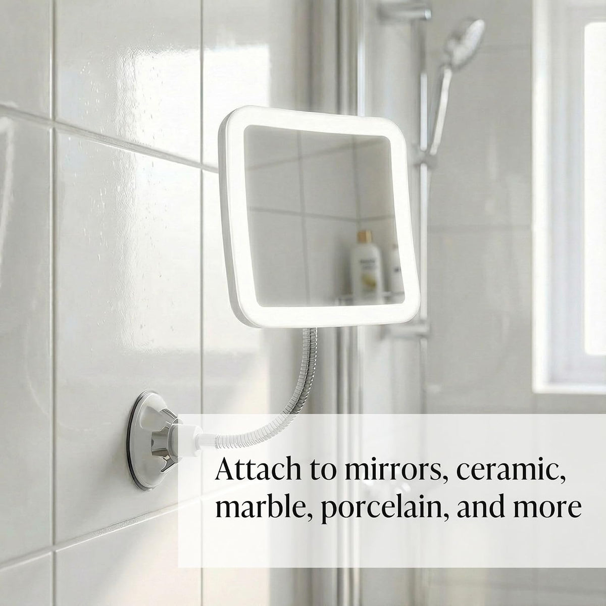 Fancii Mira 2 Plus Rechargeable Flexible 10x Makeup Mirror White