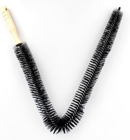 Radiator Brush Long Handle and Flexible Radiator Brush for Radiators Cleaning Brush for Cleaning Heating Cleaner Dry and Wet Cleaning Dust Binding Length Approx. 70 cm Black