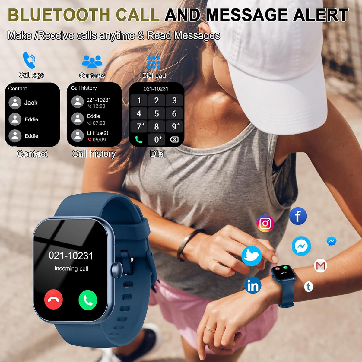 Jugeman Y66 Smart Watch 1.96-inch Blue