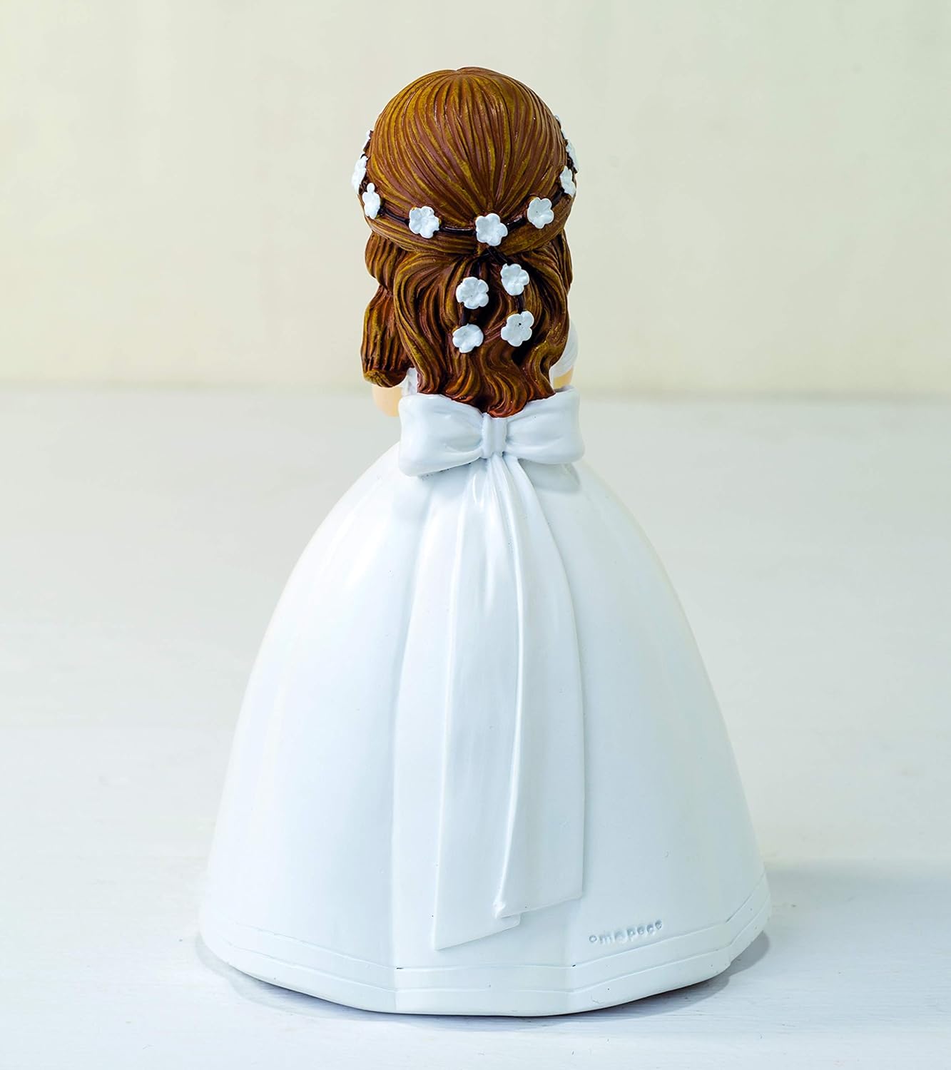 Mopec White Communion Figurine Girl with Flower Crown