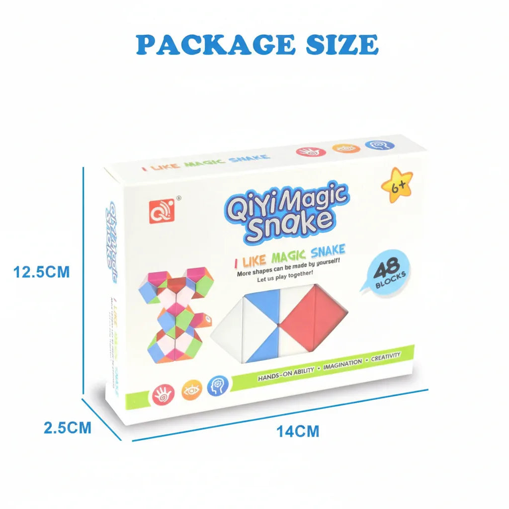 Little Golden Elephant Fidget Snake Cube – 2‑Piece Stocking Stuffer - Gomix Brands Outlet