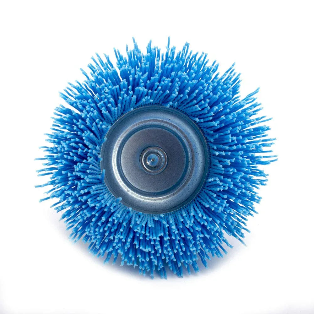 Osborn 3-Inch (75mm) Nylon Abrasive Cup Brush 1/4" Blue Grit 240 - Gomix Brands Outlet