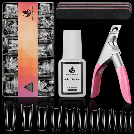 Magic Armor 504-Piece French Half Cover Nail Tips Set