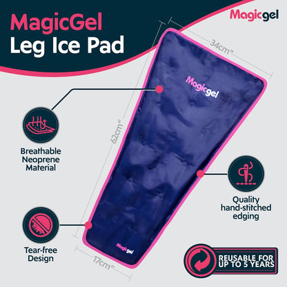 Magic Gel Full Leg Ice Pack – Flexible Cold Therapy Wrap