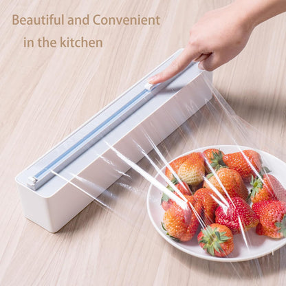 DEEMTON Magnetic Aluminium Foil & Plastic Wrap Dispenser with Cutter