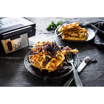 Krups FDK251 850W Belgian Waffle Maker with Deep Non‑Stick Plates