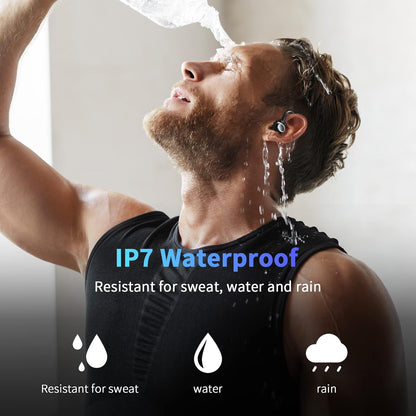 Rulefiss i25 Wireless Earbuds Bluetooth 5.3 Sport Earhooks IP7 Waterproof