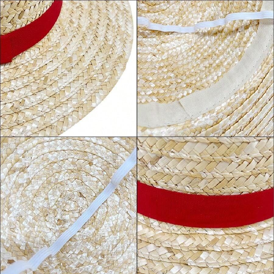 Luffy Straw Hat – Monkey D. Luffy Costume Cap – Natural Straw Cosplay Hat