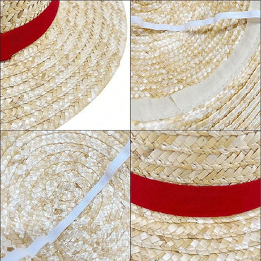 Luffy Straw Hat – Monkey D. Luffy Costume Cap – Natural Straw Cosplay Hat