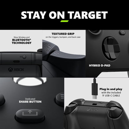 Xbox Core Wireless Controller with USB-C Cable Carbon Black