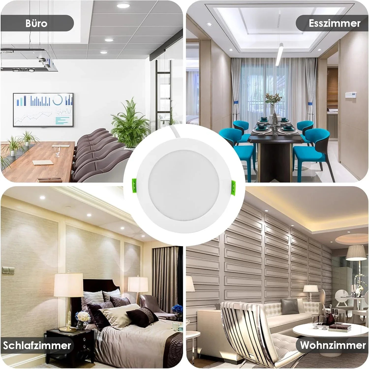 Asstikoo Ultra Flat 7W Dimmable LED Recessed Spotlight Warm White, Neutral White & Cold White, IP44 Waterproof for Bathroom & Living Room - Gomix Brands Outlet