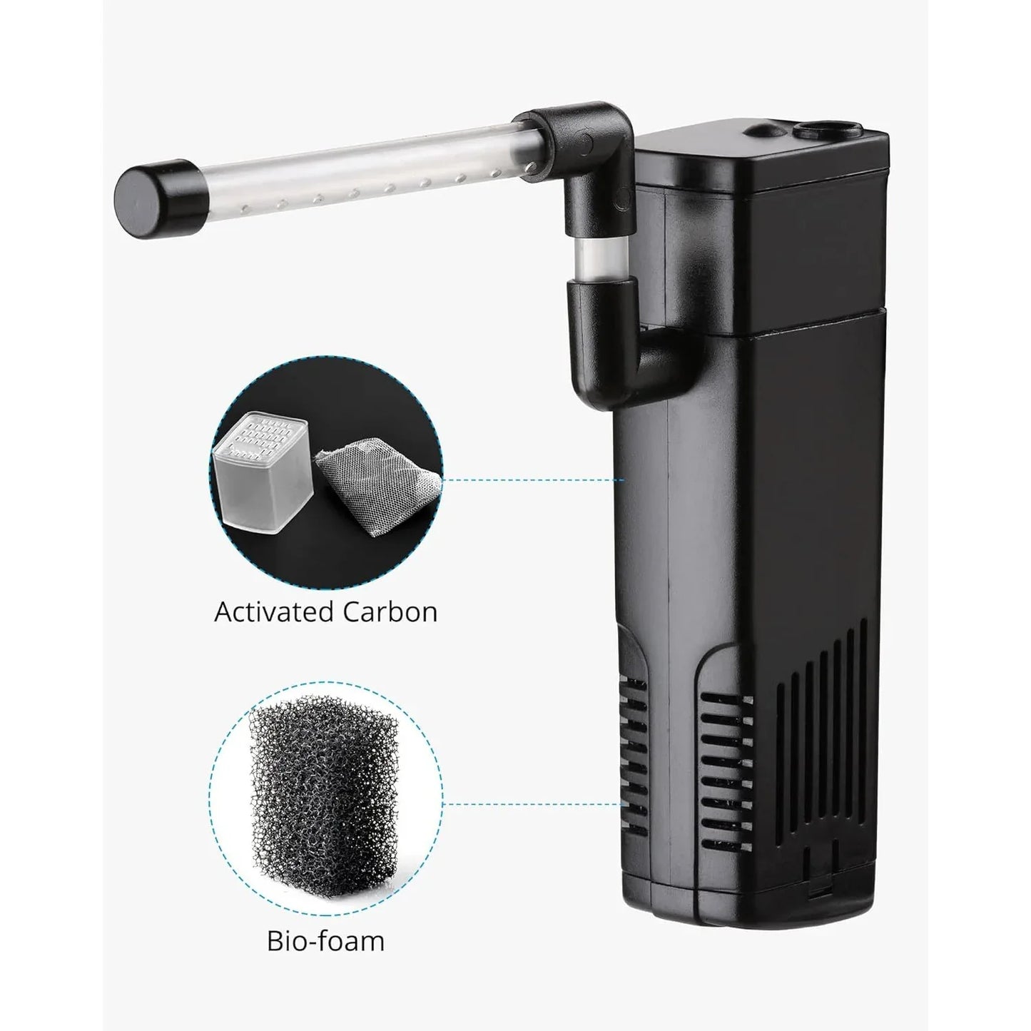 NICREW 5-10 Gallon Submersible Internal Aquarium Filter with Aeration - Gomix Brands Outlet
