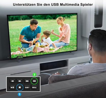 Dcolor Digital DVB‑S/S2 HD TV Satellite Receiver with Remote