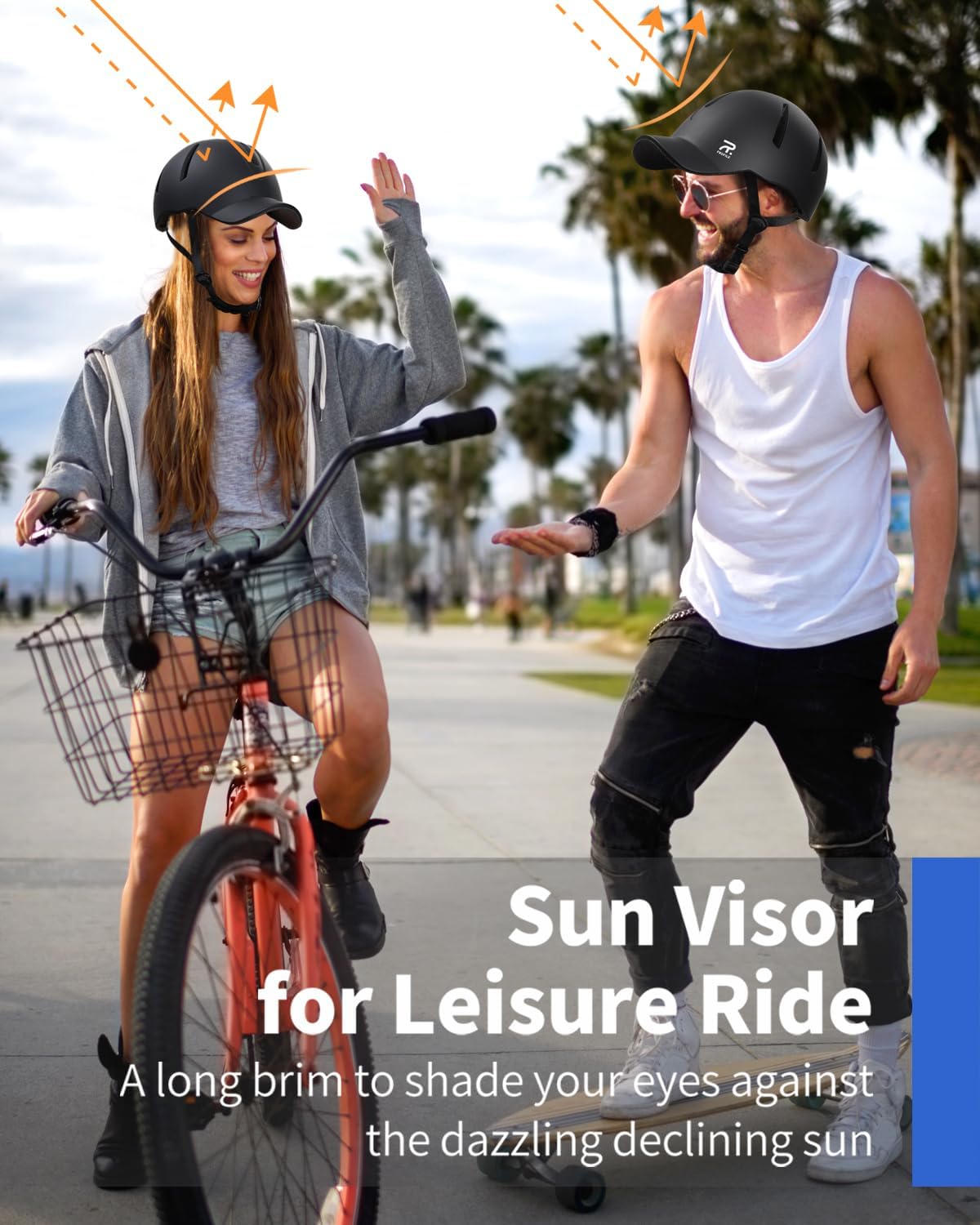 FROFILE Adult Commuter Bike Helmet - Baseball Cap Style Visor