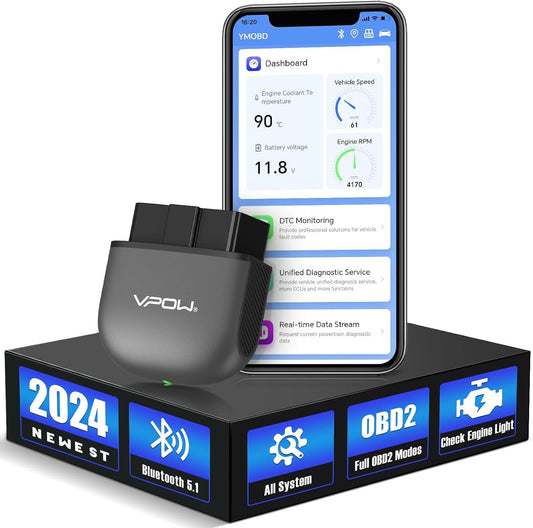 VPOW B65 OBD2 Bluetooth 5.1 Diagnostic Scanner Tool Adapter