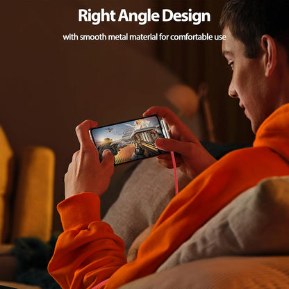 COOYA Right-Angle 8A USB-A to USB-C Cable 6.6ft for OnePlus/Samsung