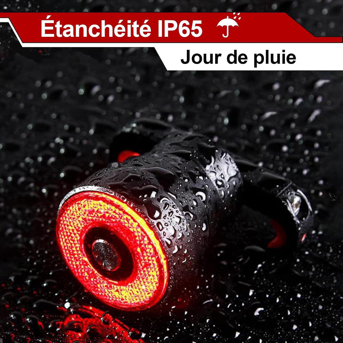 EBUYFIRE TX3749 Smart Bike Rear Light Red